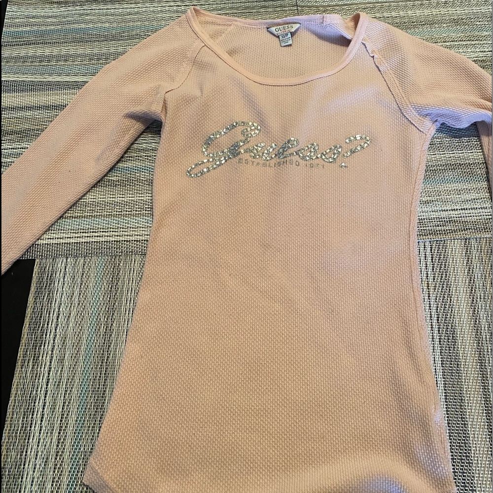 Light pink guess long sleeve
